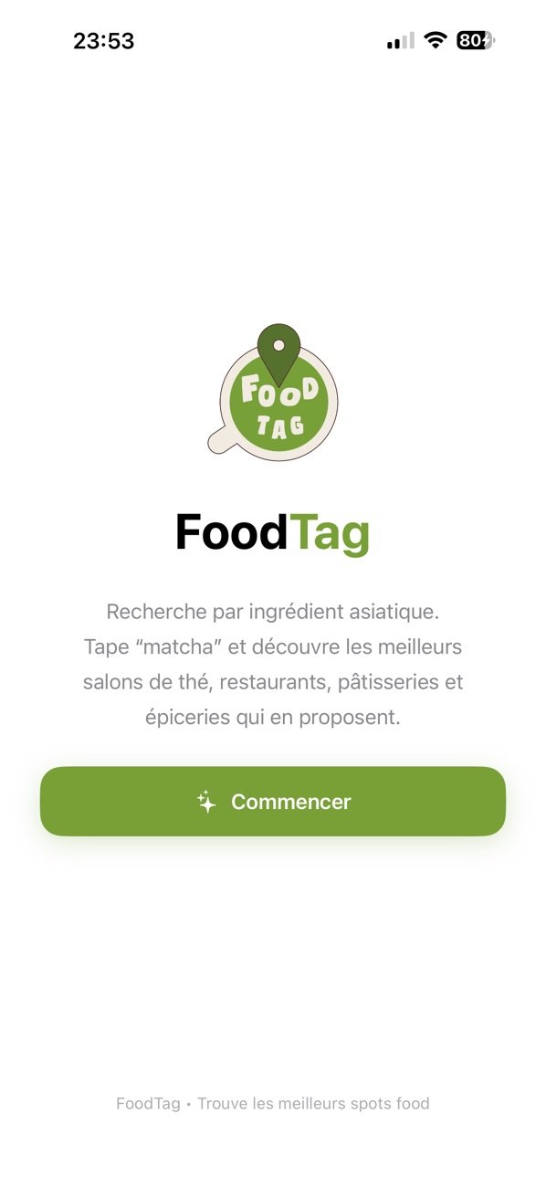 Accueil de FoodTag